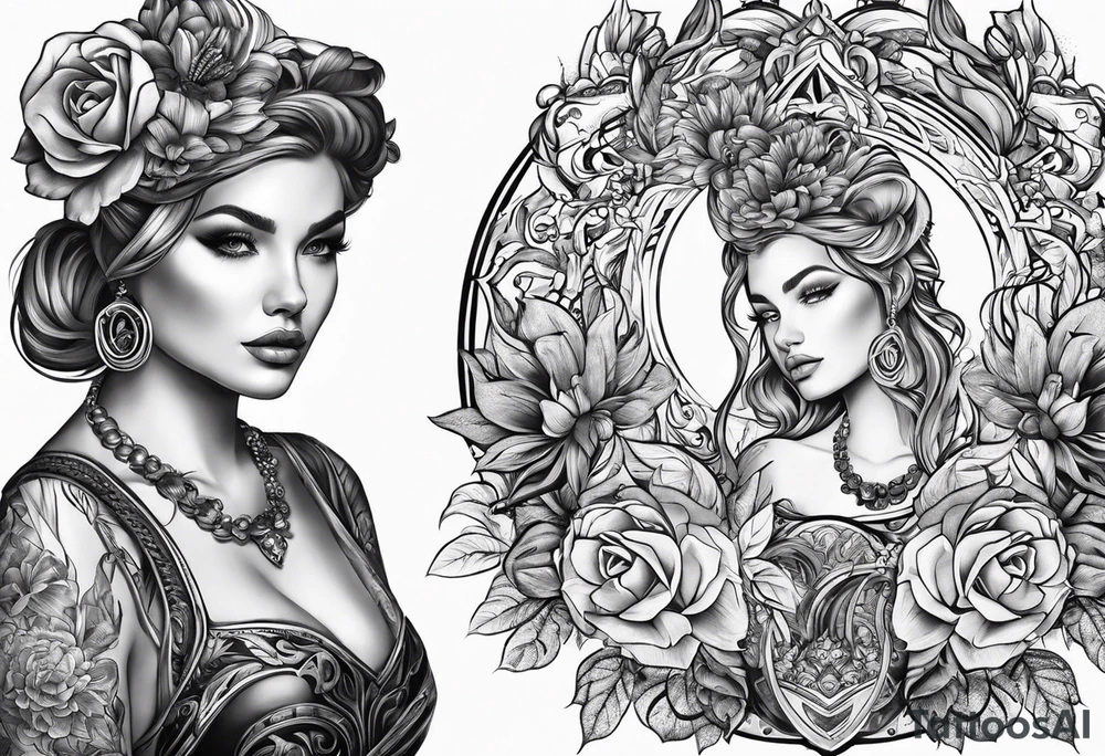 Dwie głowy tattoo idea