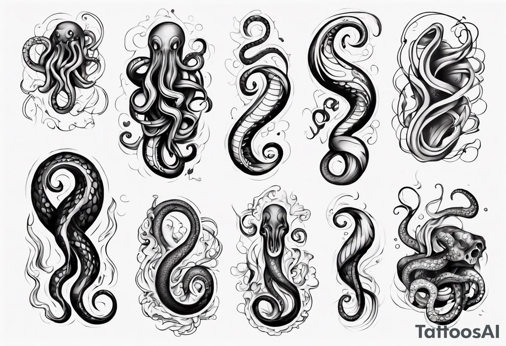long tentacle tattoo tattoo idea