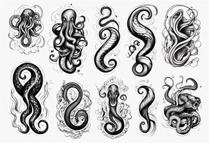 long tentacle tattoo tattoo idea