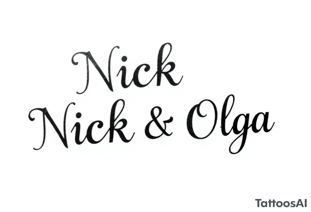 Nick & Olga tattoo idea