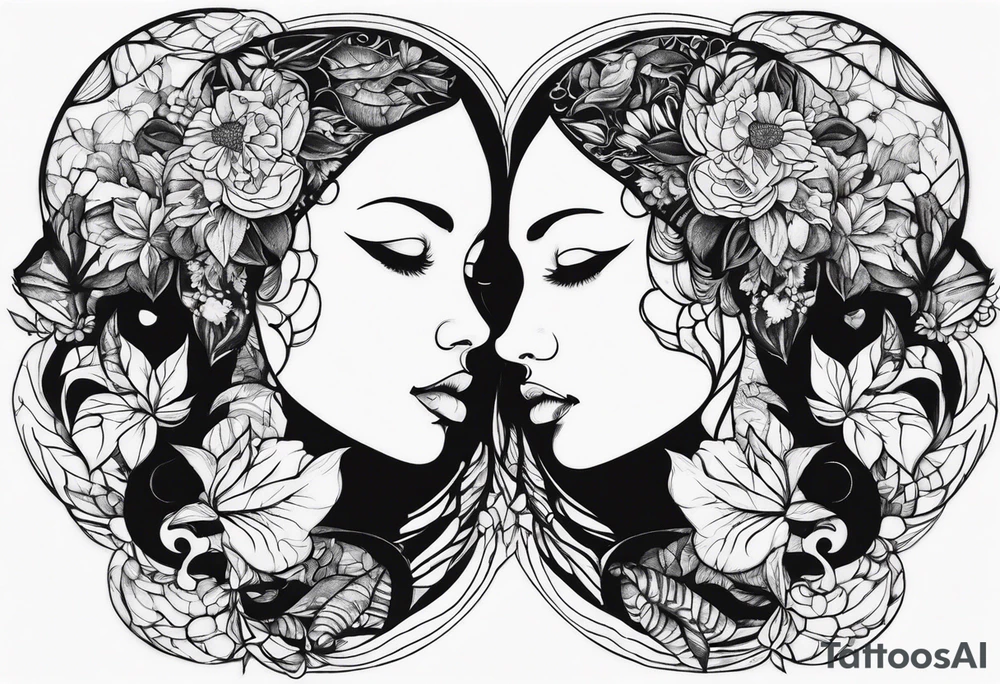 duality of human nature tattoo idea