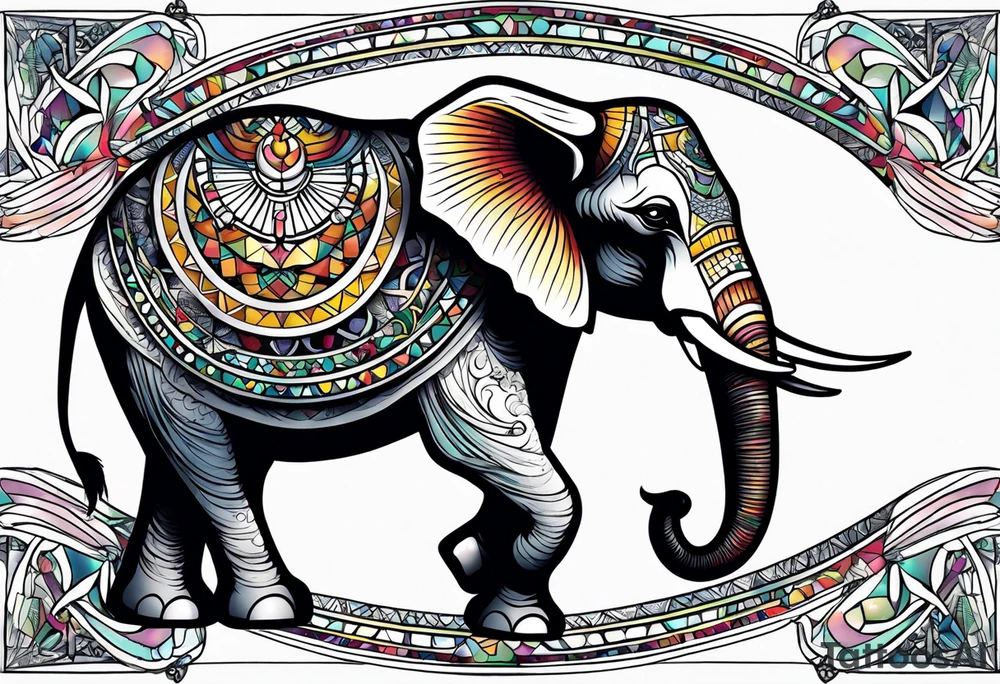 winged elephant tattoo idea