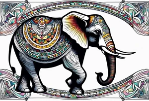 winged elephant tattoo idea