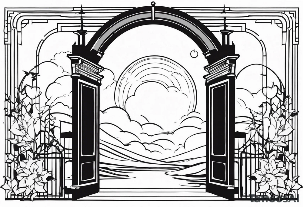 heaven gate vector tattoo idea