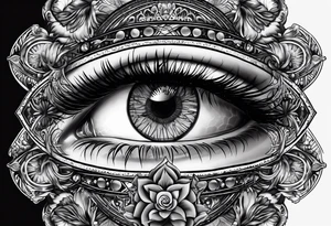 Occult eye tattoo idea