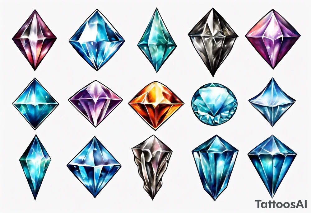 water diamond tattoo idea