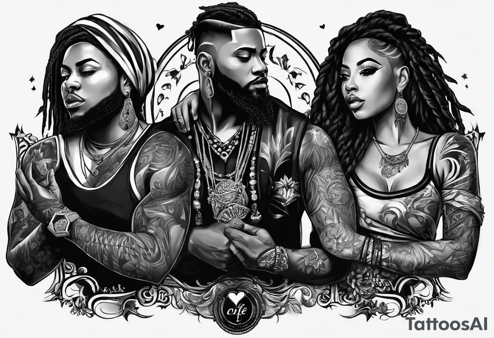 One love, one blood
One life, you got to do what you should
One life with each other
Sisters, brothers
One life but we're not the same
We get to carry each other, carry each other
One tattoo idea