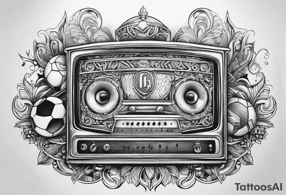 Music, god, art, family, football tattoo idea