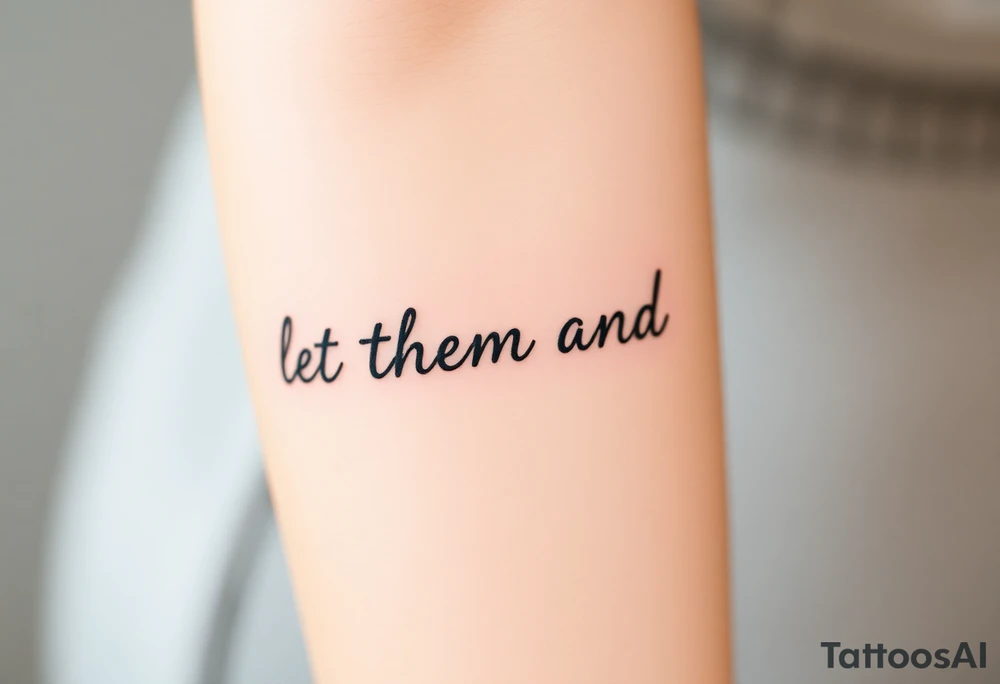 “let them and let me” tattoo idea