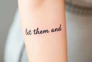 “let them and let me” tattoo idea