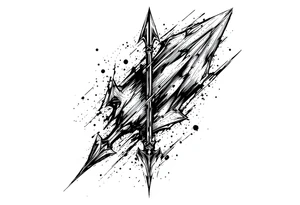 an arrow that look down tattoo idea