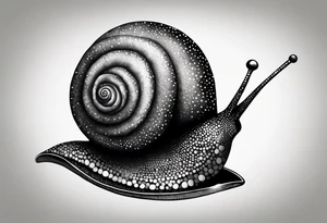 Snail wearing a pirate hat tattoo idea