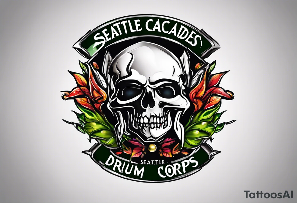 Seattle cascades drum corps logo tattoo idea