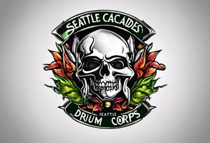 Seattle cascades drum corps logo tattoo idea