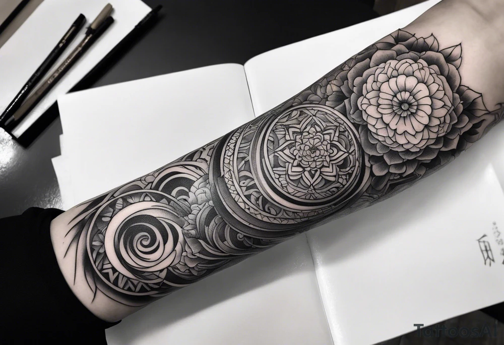 Reincarnation long forearm tattoo tattoo idea