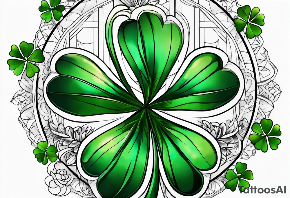 4 leaf clover tattoo idea