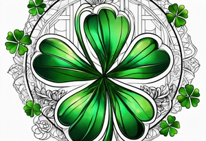 4 leaf clover tattoo idea