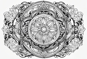 ocean, géométric tattoo idea