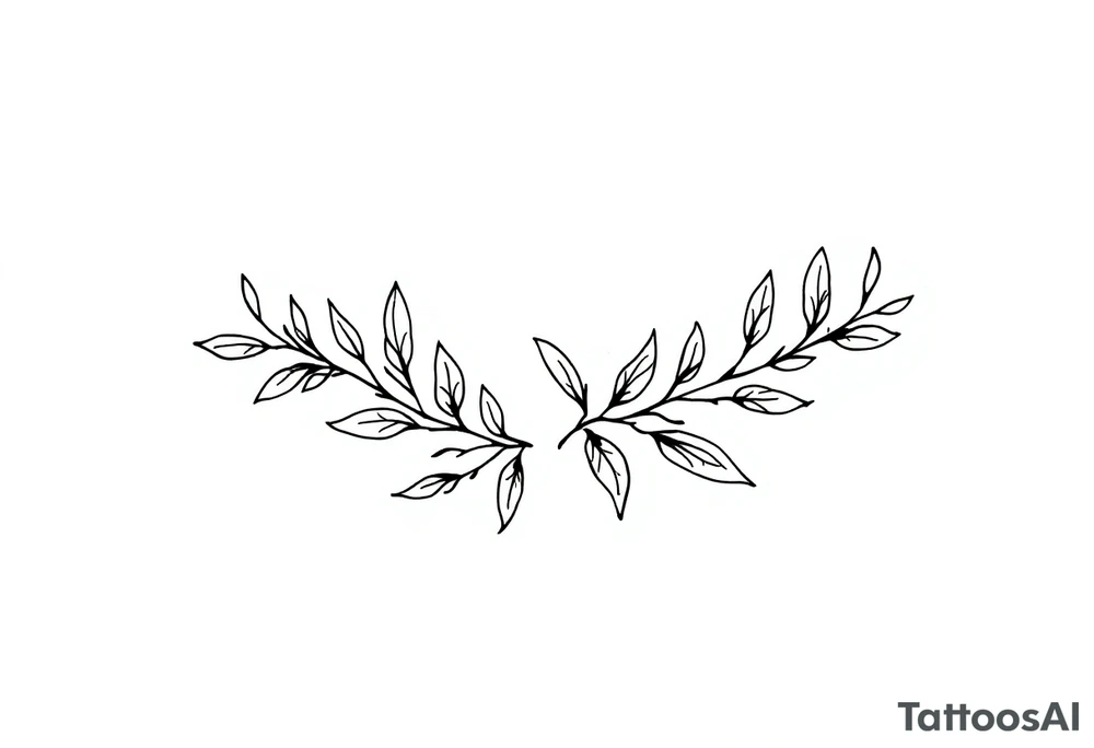 Olive branches for collarbone tattoo idea