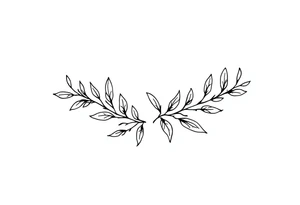 Olive branches for collarbone tattoo idea