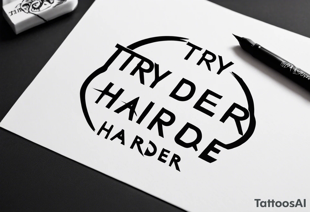 “Try harder” in another language  for a finger tattoo tattoo idea