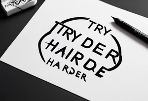 “Try harder” in another language  for a finger tattoo tattoo idea