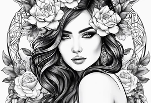 "Love yourself first"  with flowers tattoo idea