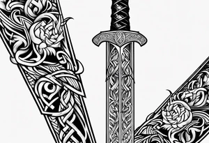 Viking sword Valhalla tattoo idea