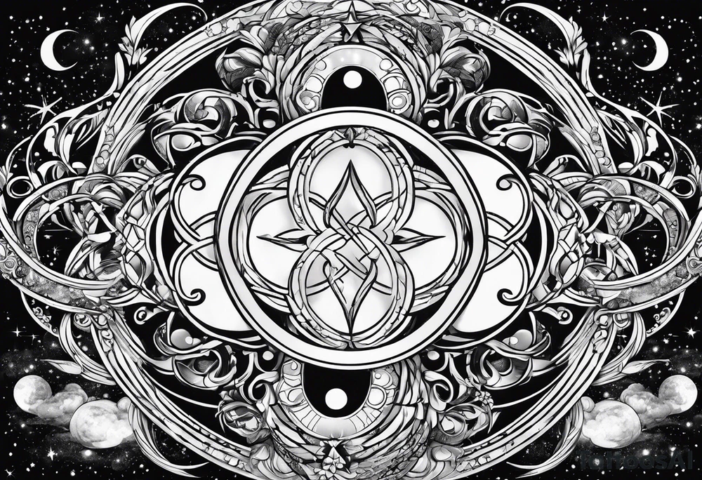 infinity symbol as a galaxy tattoo idea