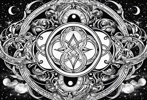 infinity symbol as a galaxy tattoo idea