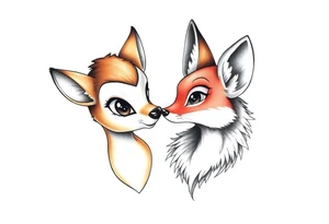 Disney bambi and disnesy fox tattoo tattoo idea