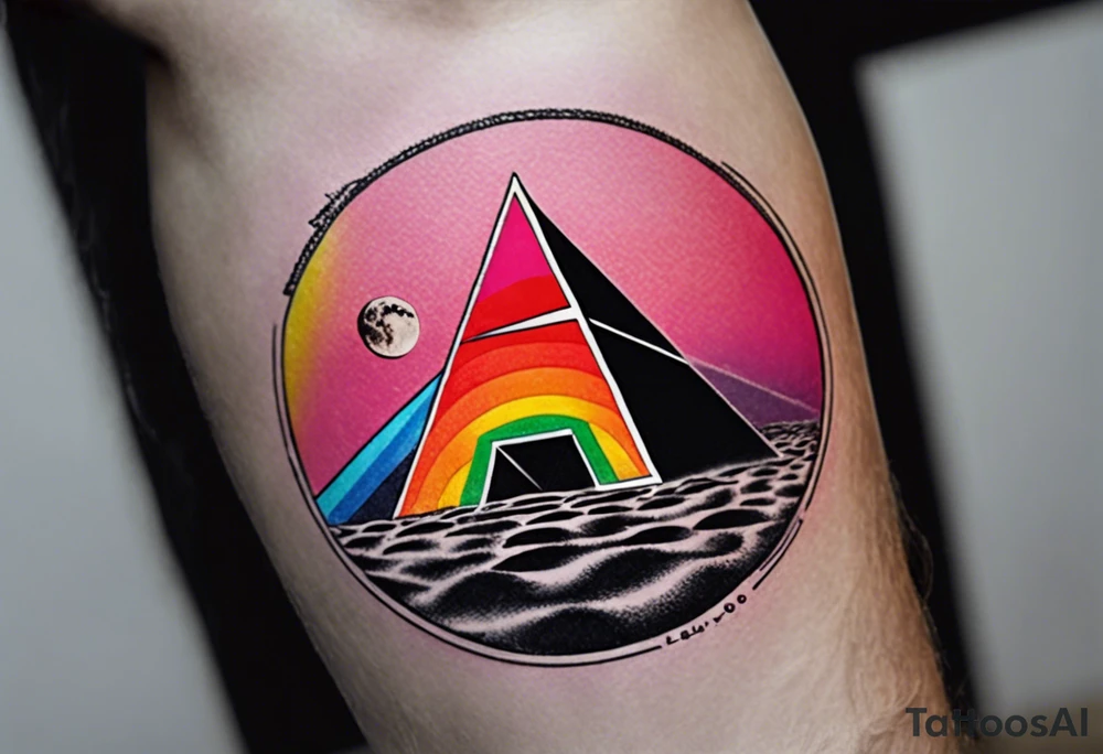 Pink Floyd album cover dark side of the moon. Gay pride tattoo idea