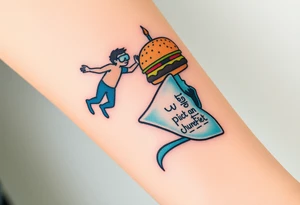 Scooba diver, diving with manta ray belly to belly, huge big mac burger, statue of liberty, in los santos, tattoo idea