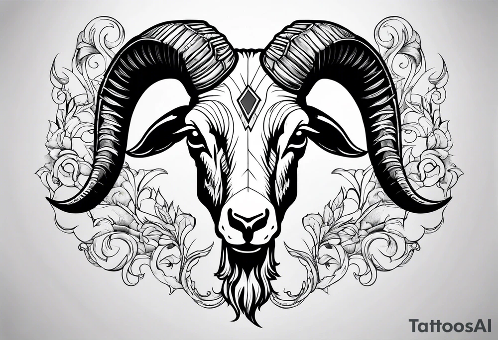 Goat skull. tattoo idea