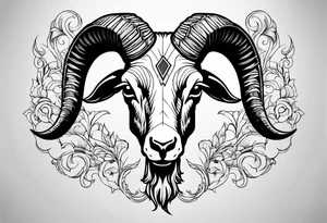 Goat skull. tattoo idea