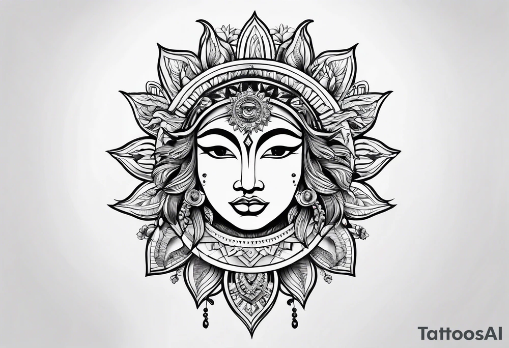 the sun tattoo idea