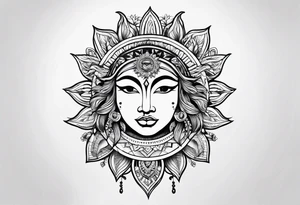 the sun tattoo idea