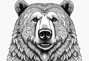 Standing snow bear tattoo idea