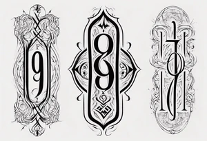 number 9. ambigram

Tall and thin tattoo idea
