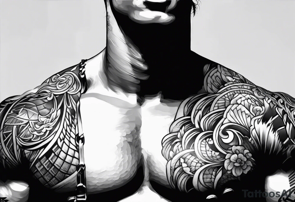 Handsome musculine tattoo idea