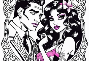 Clawd and Draculaura monster high tattoo idea