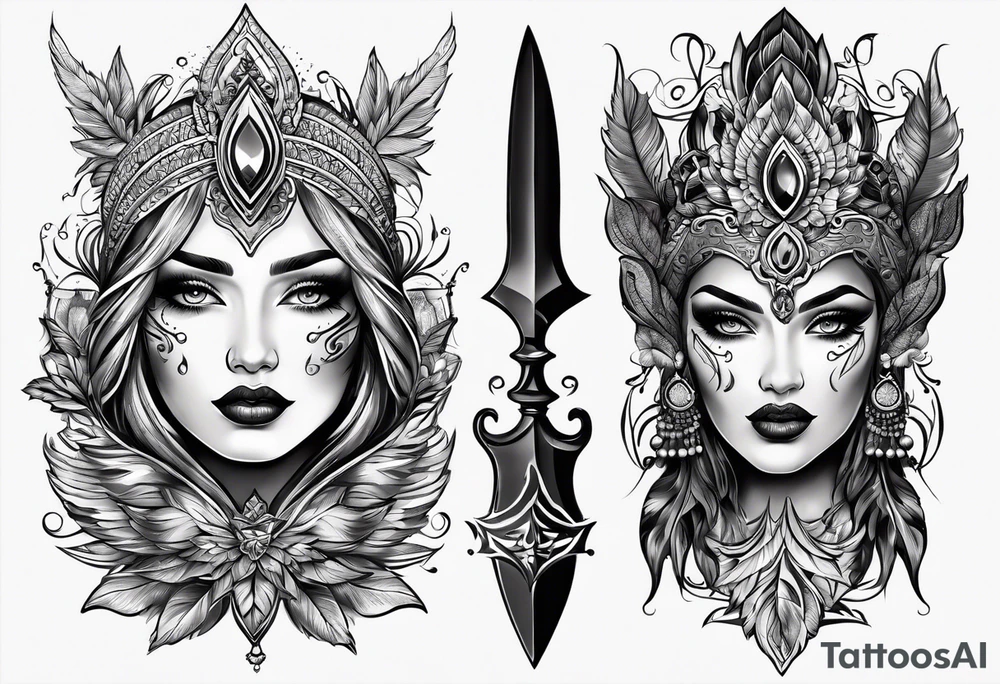 Два волка с оскалом tattoo idea