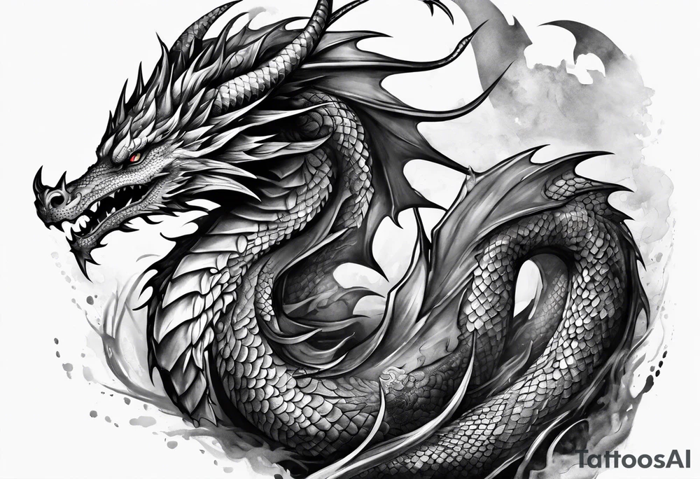 Dragon full body tattoo idea