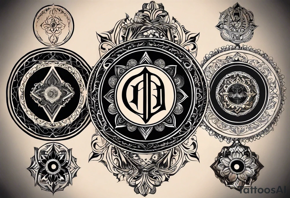 Duality tattoos represent the concept of opposing forces or aspects existing within oneself or in the world. They symbolize the interconnectedness of light and darkness, good and evil, or masculine and feminine energies. Duality tattoos can also signify balance and harmony, as finding equilibrium between contrasting elements is essential for personal growth. Additionally, they may illustrate the idea of choice and the constant decision-making process in life. Suitable placements for duality tattoos include the forearm, representing the constant interaction between opposing forces, or the back, emphasizing the idea of balance between different aspects of one's personality or beliefs. Below you will find a collection of duality tattoo design ideas for you to browse and get inspired by. tattoo idea