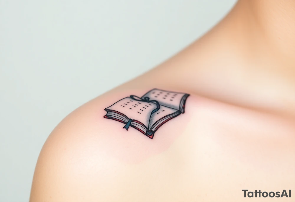 A book related tattoo for a fantasy reader tattoo idea