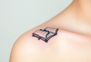 A book related tattoo for a fantasy reader tattoo idea