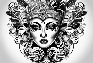 Cool Tattoo Drama two Mask tattoo idea