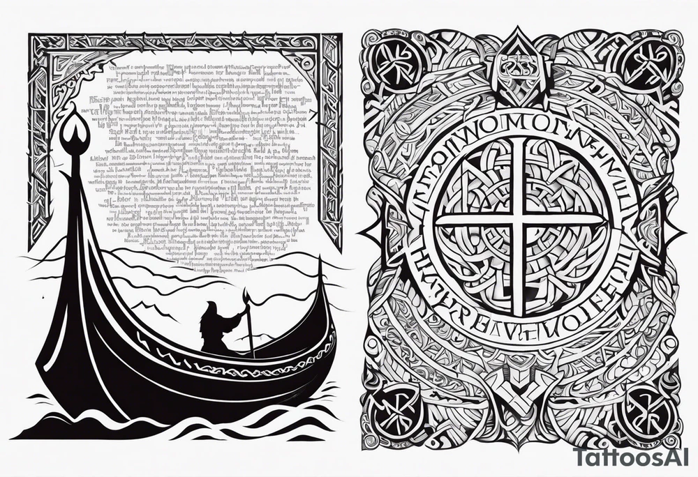 Viking prayer tattoo idea