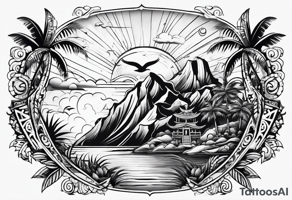 island vibes tattoo idea
