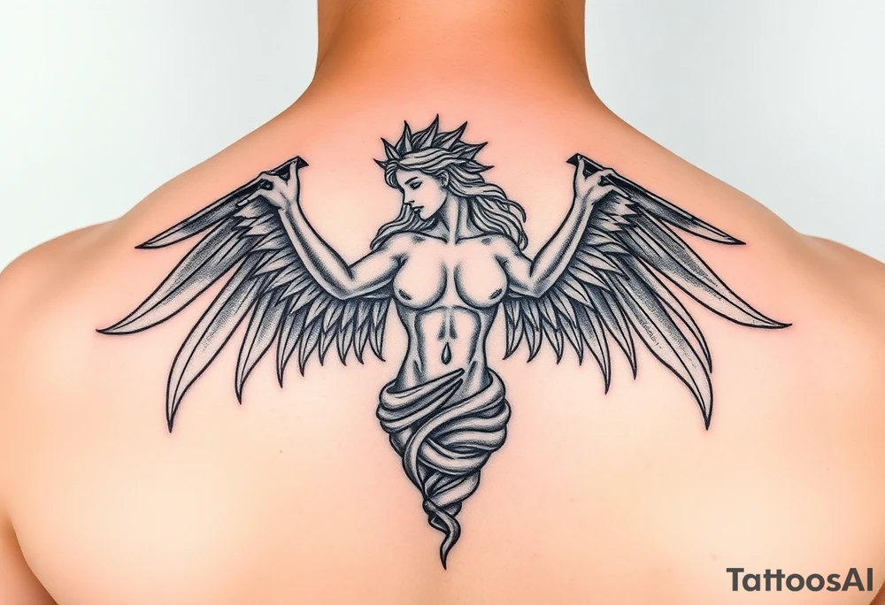 Themis de cuerpo entero tattoo idea